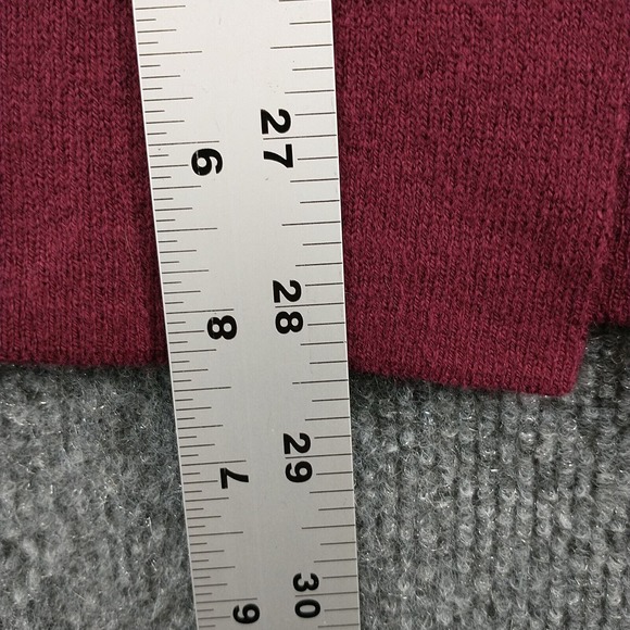 J. Jill Women's Pullover Knit Sweater Red Burgundy Medium Long Sleeve Mock Neck - Picture 12 of 13